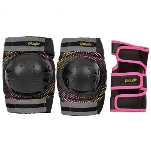 Защита для девочки Powerslide PlayLife Joker Yellow Glow Kids Set